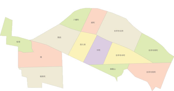 武蔵野市の地図