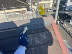 武蔵野市　屋根の縁取り塗装